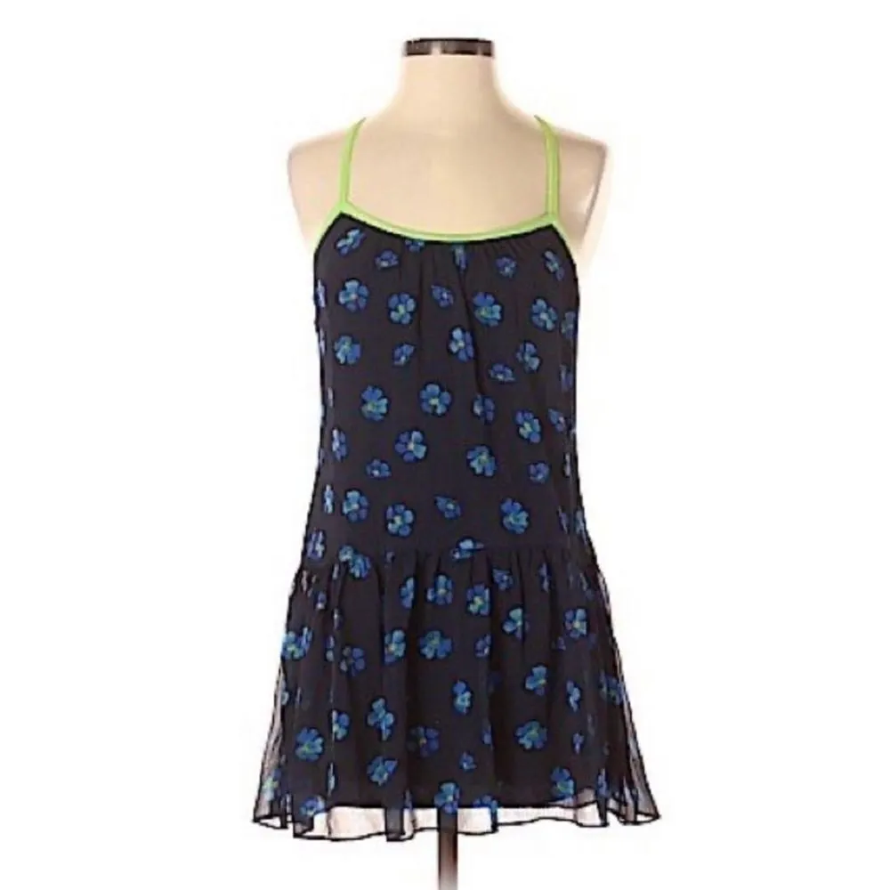 Womens Hollister Floral Forget Me Nots Racerback Flounce Sleeveless Dress - Sz S - Image 4