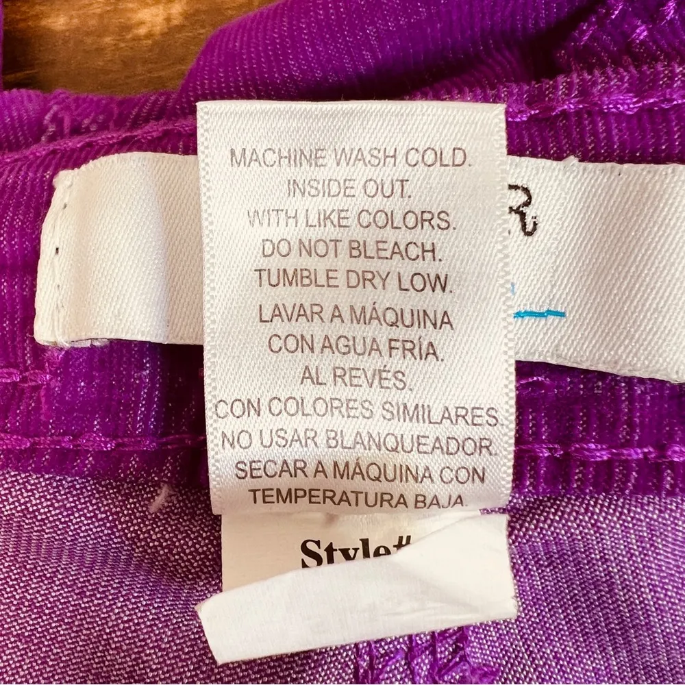 Piper & Blue Corduroy Size 13 Violet Purple w/1 Coin Pocket Belt Loops P… - Image 12