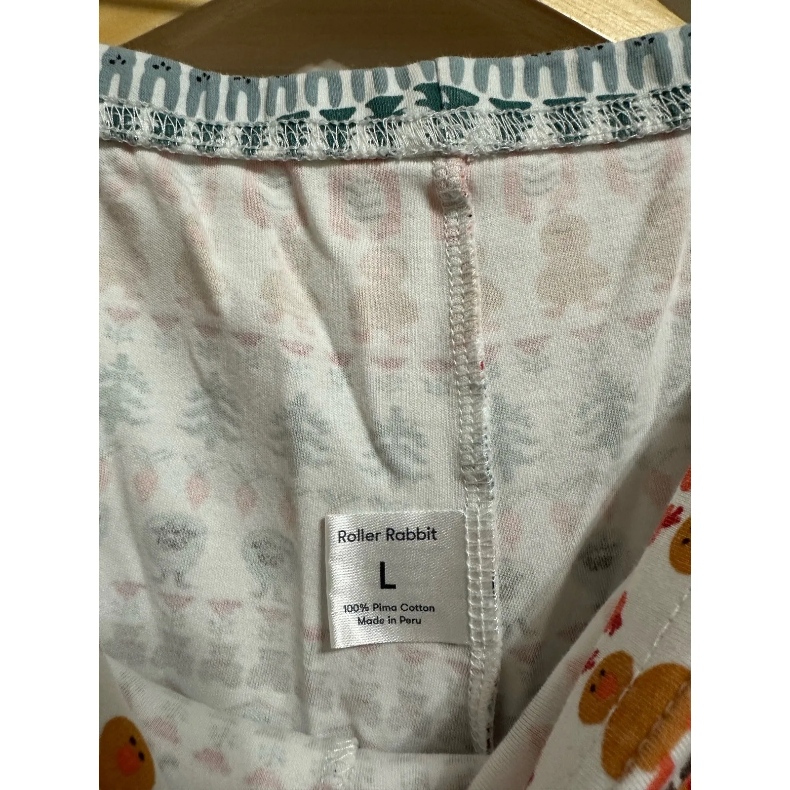 ROLLER RABBIT Bands Weave Pajamas‎ thanksgiving set size Large - Image 8
