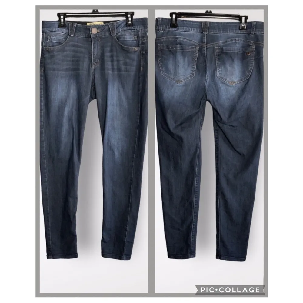 Democracy Ab Solution Booty Lift Medium Washed Ankle High Waist Blue Jeans Sz 10 - Image 4