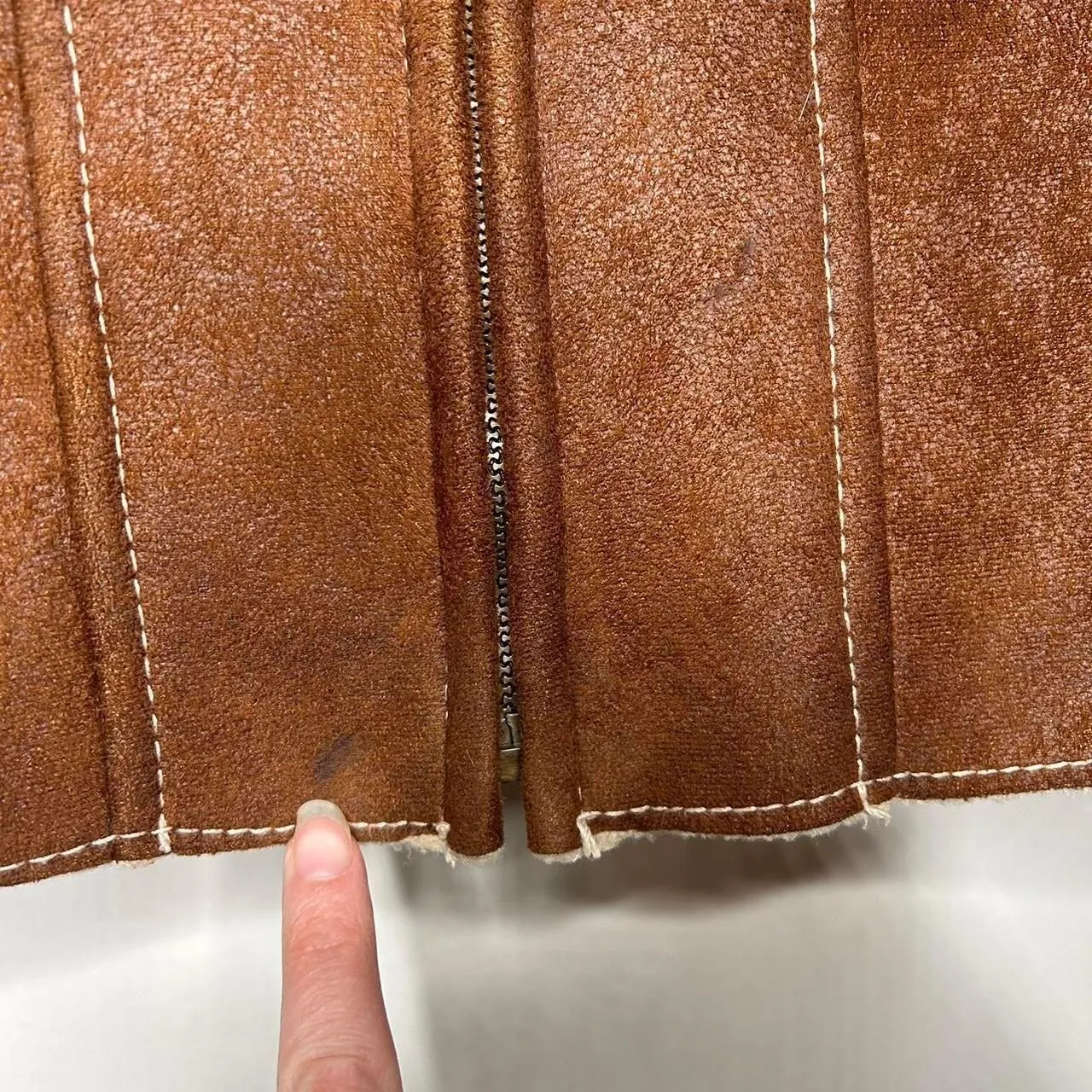 Vintage y2k 2000s Giacca Faux leather afghan penny Lane inspired jacket XL - Image 8