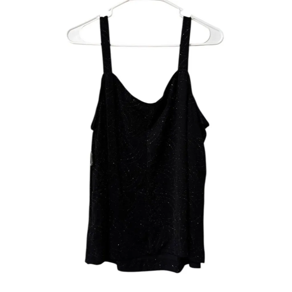 Alex Evenings Black Sparkle Tank Cardigan Set Size 2X Stretch Formal Wedding - Image 4