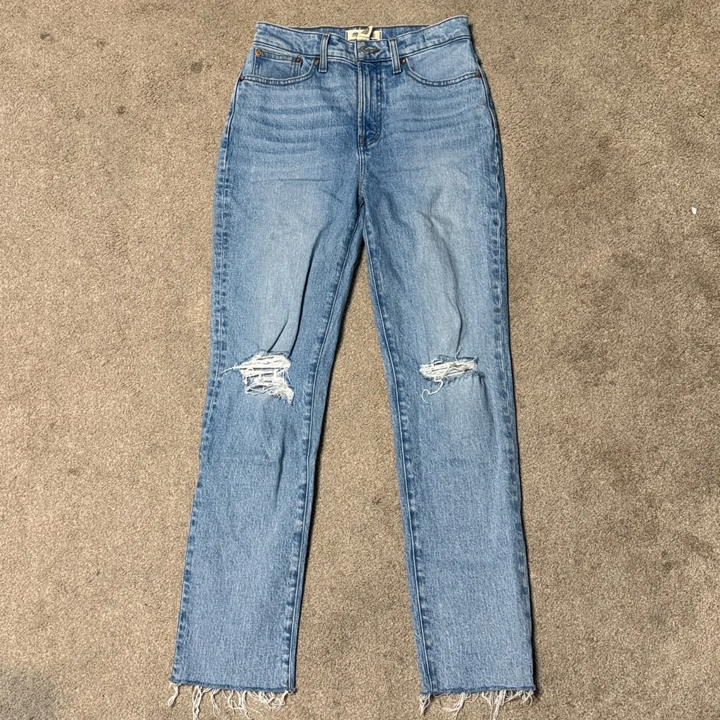 Madewell Light Wash Distressed The Perfect Vintage Jean Size 26 - Image 3