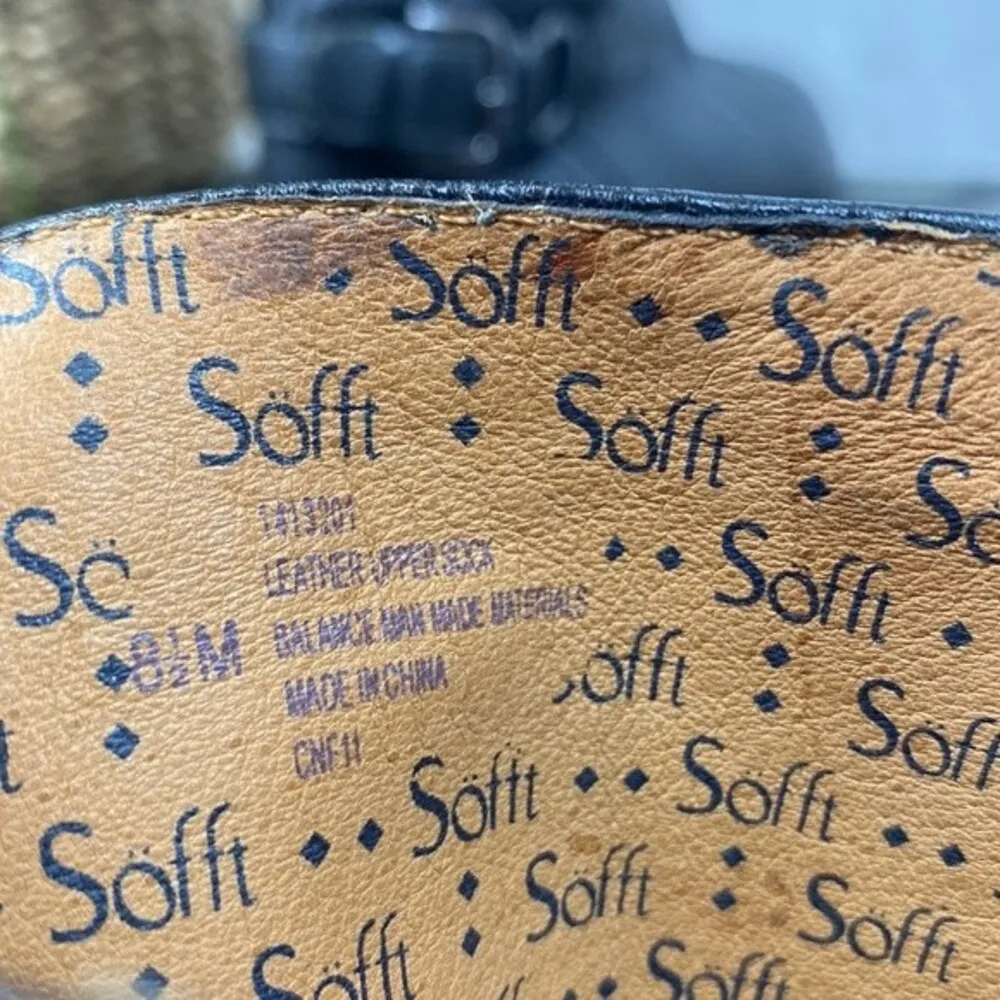 Sofft Women's Black Leather Claremont Knee High Equestrian Boots 8.5 - Image 8