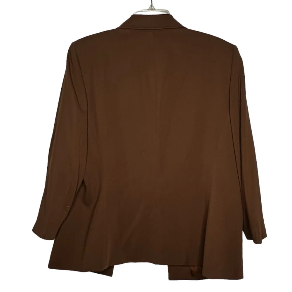 Vintage Kasper Brown Polyester Pantsuit‎ - Image 7