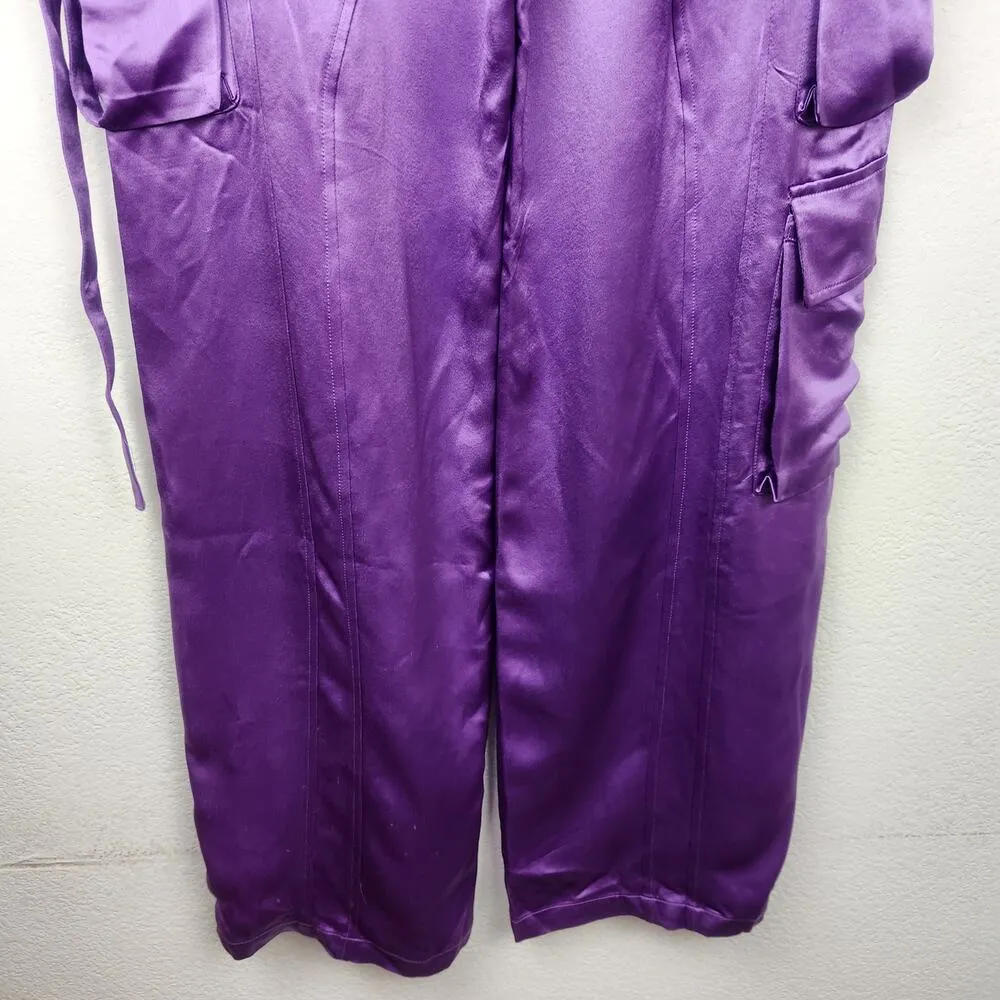 Retrofete Andre Straight Leg Cargo Trousers Pant in Orchid Purple Size XL NWT - Image 7
