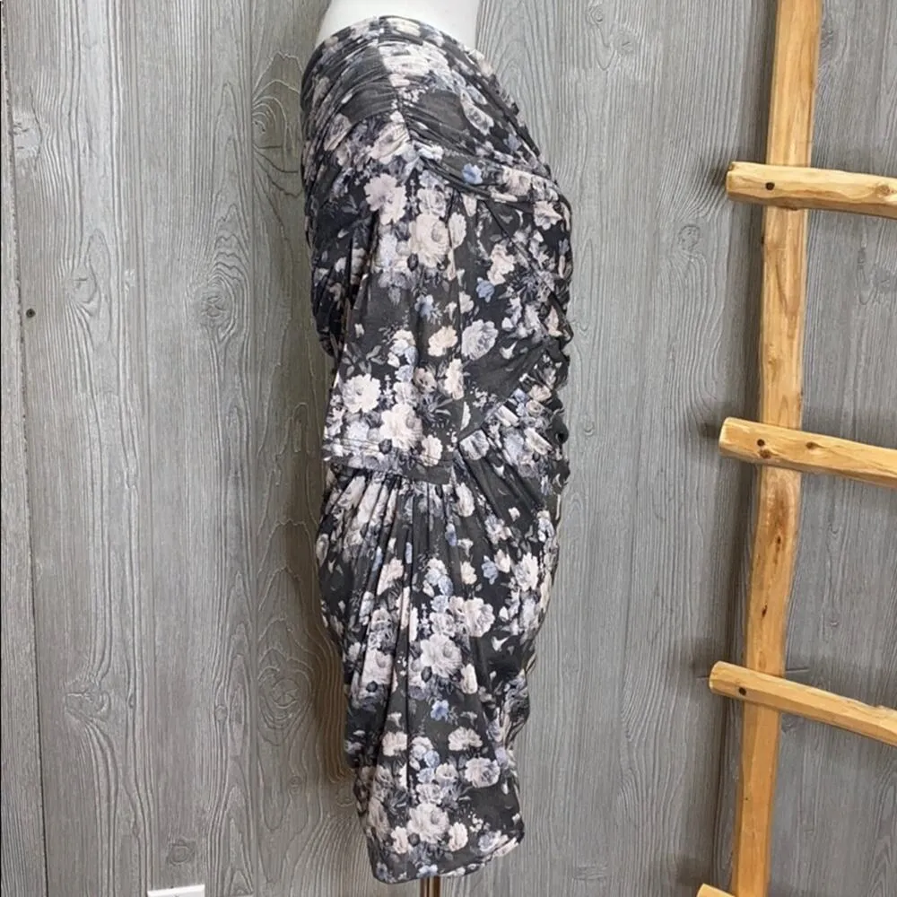 Rare London Wrap Asymmetrical Floral Roses Dress 6 - Image 6