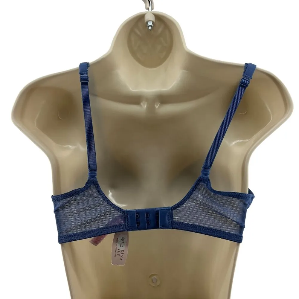 Victoria's Secret Body By Victoria Lined Perfect Coverage Womens 34C Blue Lace - Image 8