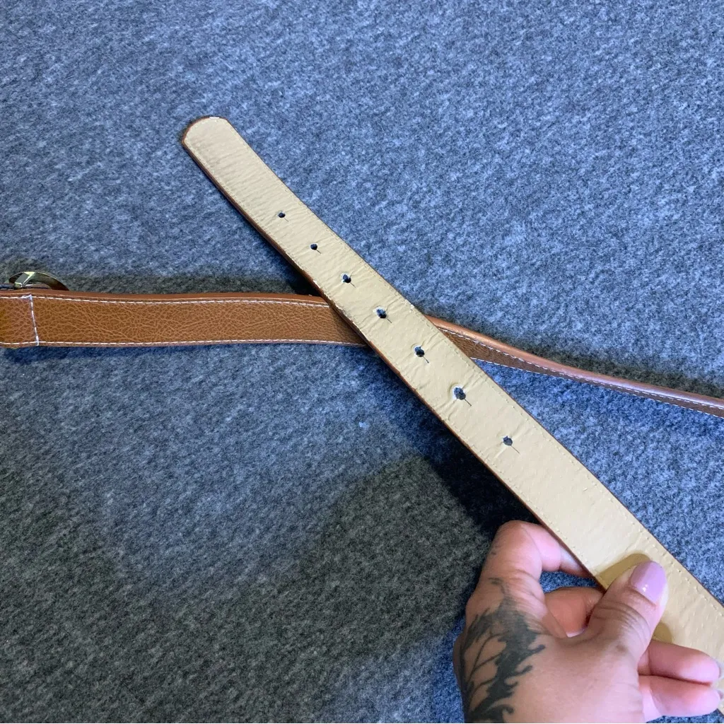 US Polo Association Medallion Buckle Light Brown Belt - Image 5