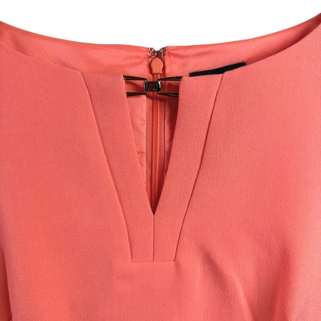 NWT Adrianna Papell Melon Crepe Sheath Dress – Women’s Size 8 - Image 5