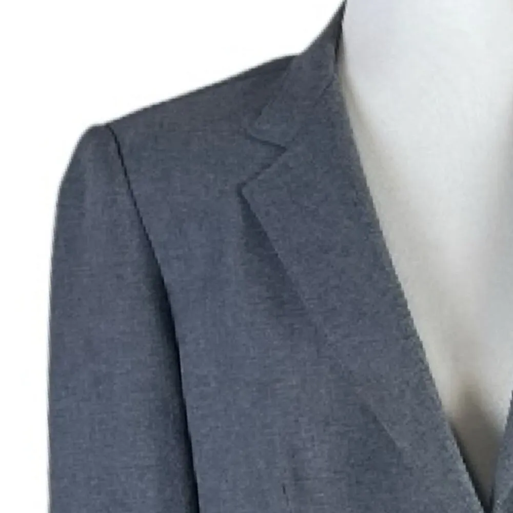 Levi’s Vintage Suit Blazer Midi A-line Skirt Wool Blend Gray Women’s Size 8 - Image 12