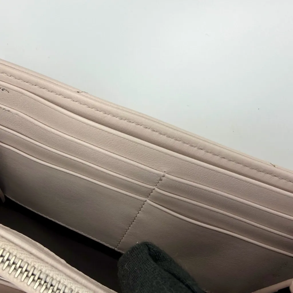 Yves Saint Laurent YSL Cassandre Metalasse Crème Quilted Wallet on Chain Crossbody - Image 14