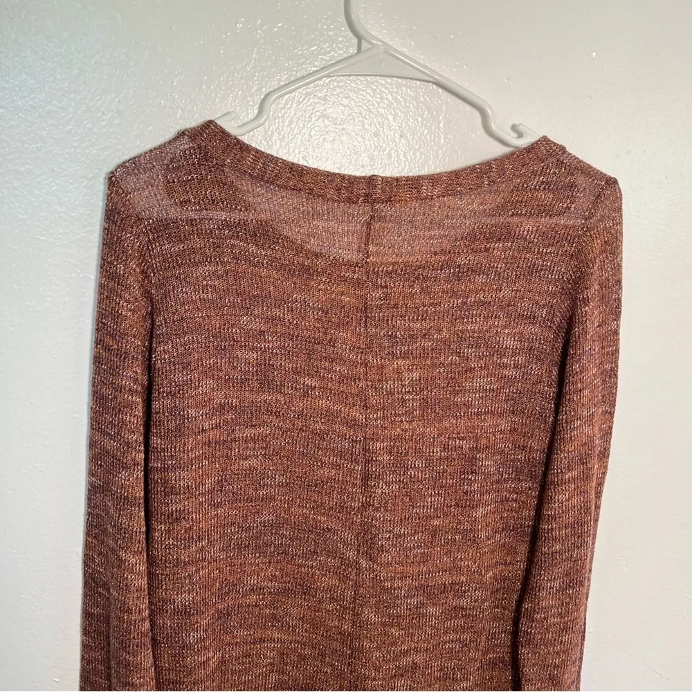 Ginger G Knit Top Metallic High Low Hem - Image 8