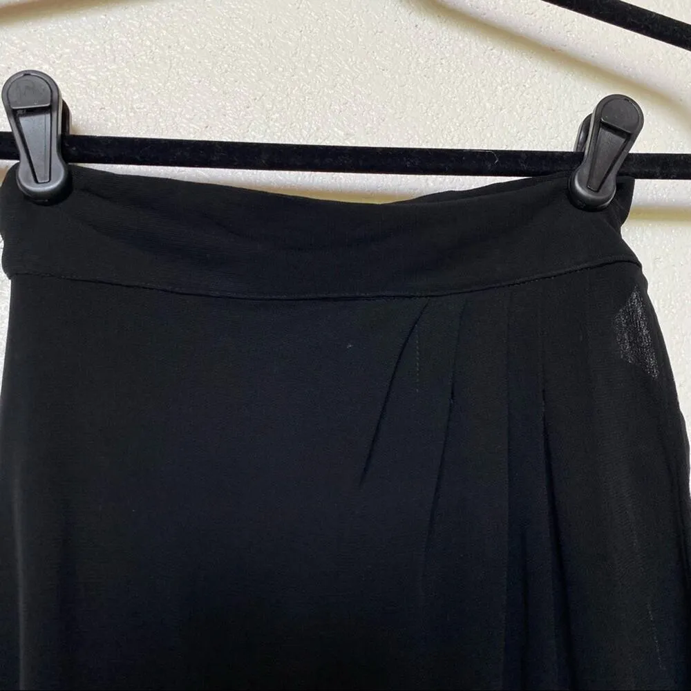 Amanda Uprichard Viscose Black Wrap Skirt Size Medium - Image 9