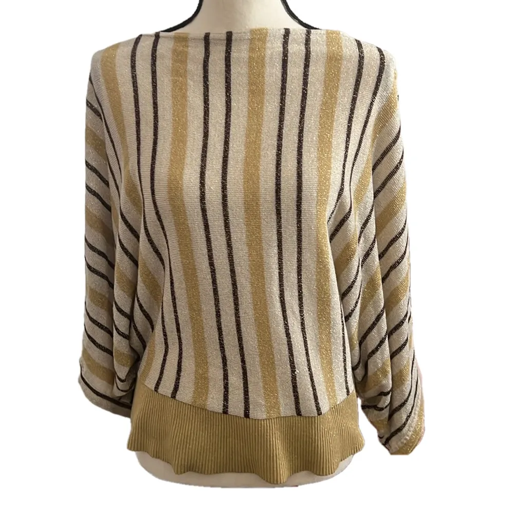 Ashley Stewart  -‎ Drape Sleeve Glitter Sweater - Image 8