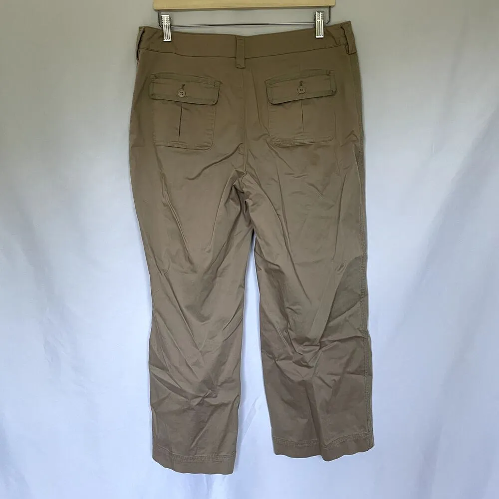 Fieldgear tan pants pockets dress pants women's size 14 cotton spandex light - Image 4