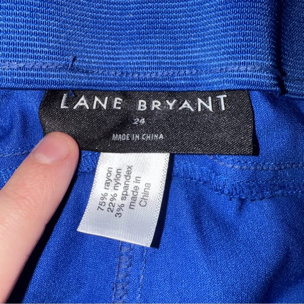 Lane‎ Bryant Blue High Rise Straight Leg Dress Pants Sz 24 - Image 6