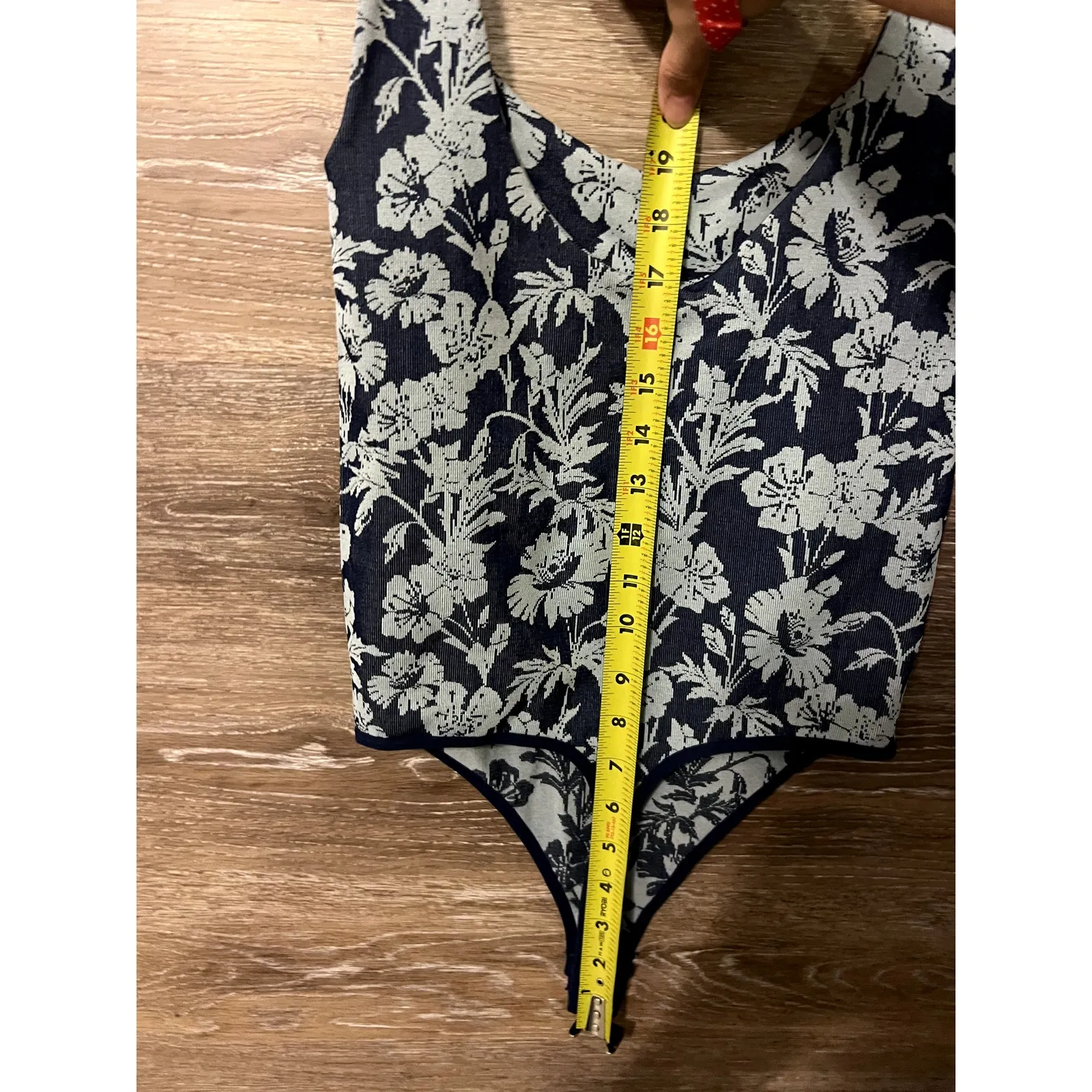 Free people movement bodysuit blue white size XS - Image 6