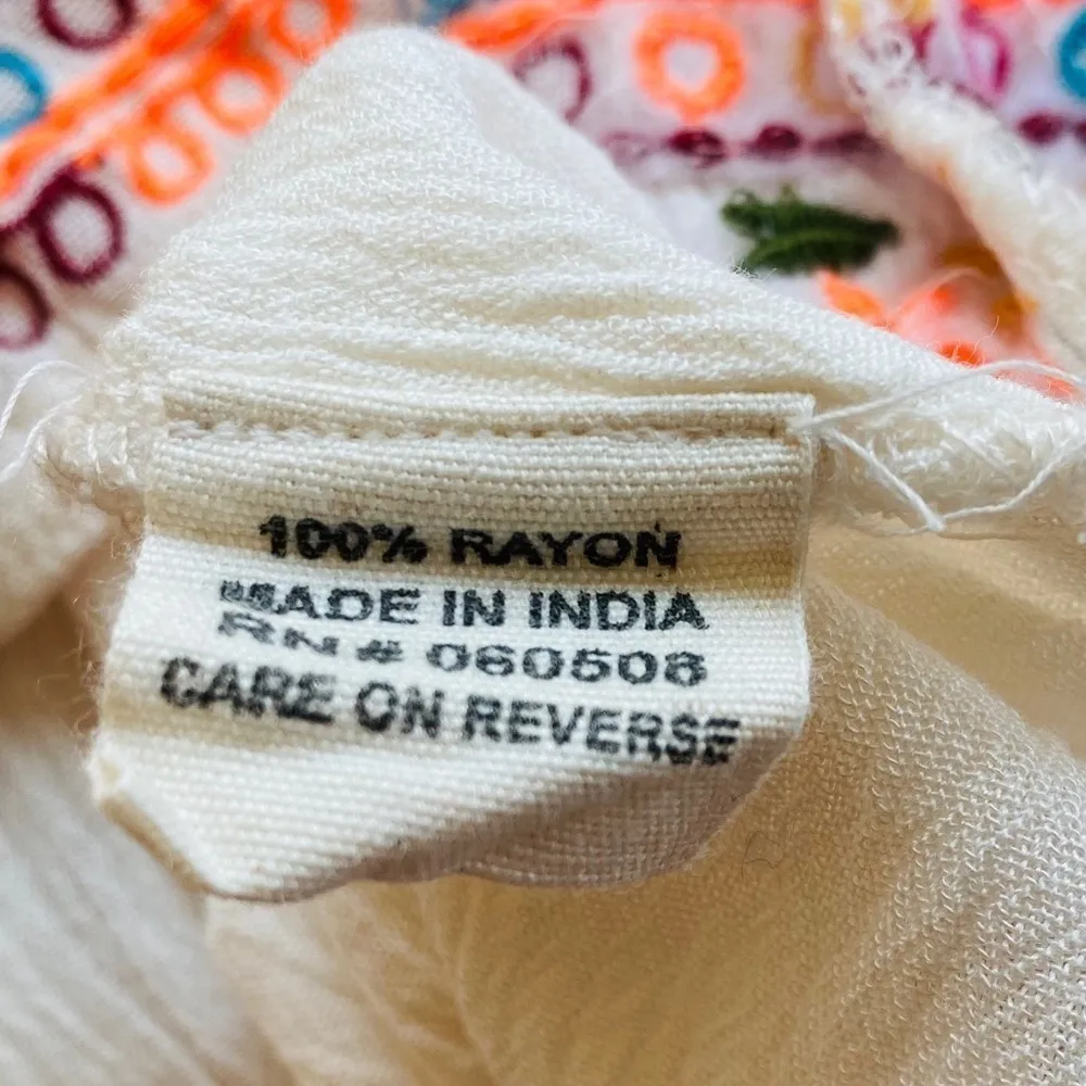 ALTAR’D STATE Bohemian Embroidered Swimsuit Cover Or Blouse Size M NEW - Image 9