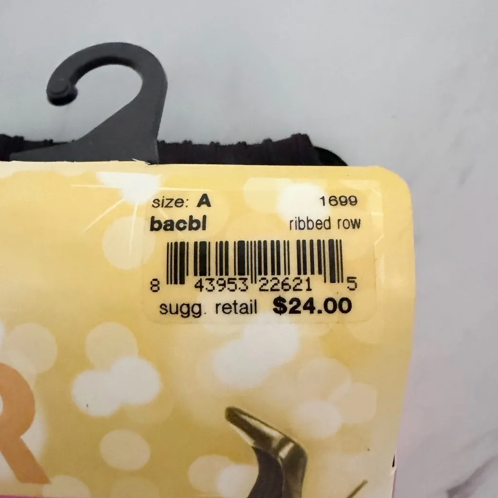 Star Power by Spanx Center Stage Patterned Ribbed Row Shaping Tights Size A NEW - Image 3