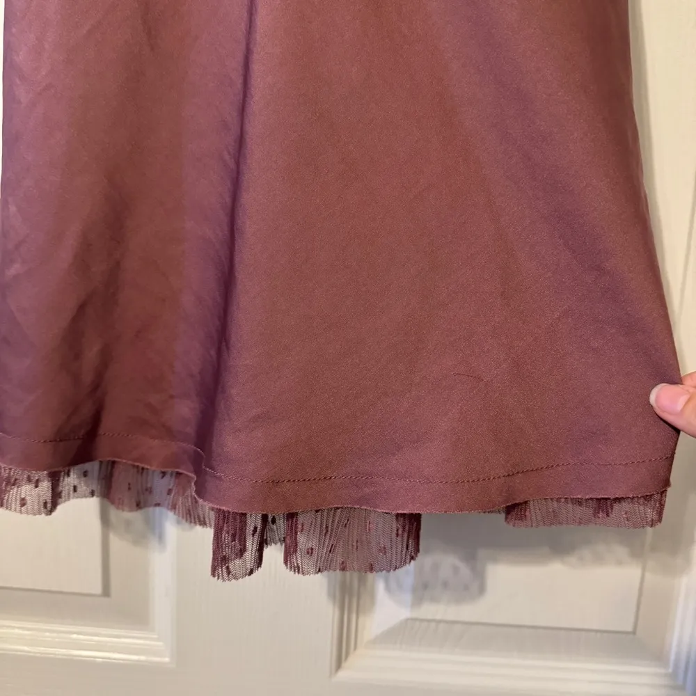 Free People Intimately Lace Tank Top Size Medium Purple - Image 3