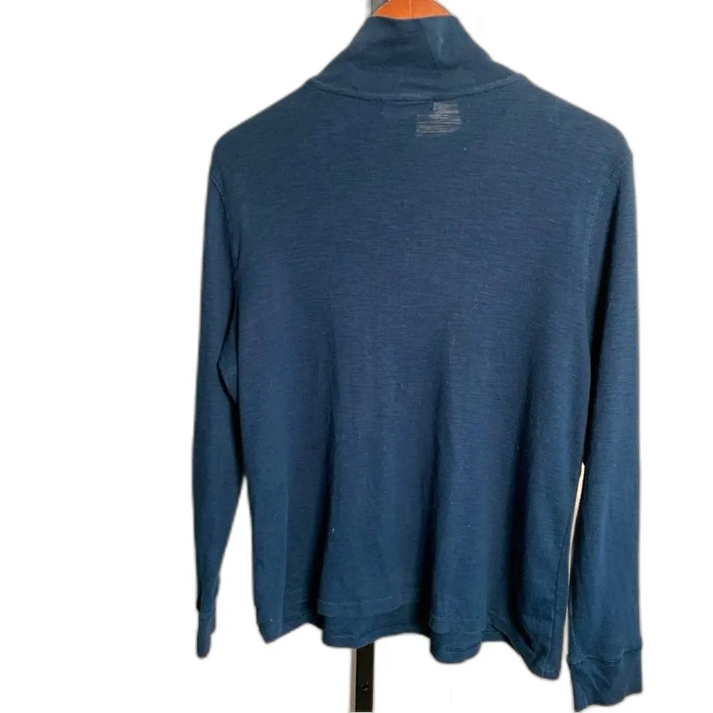 Chaps Ralph Lauren Denim Blue Sweater Button Detail Size 1X - Image 5