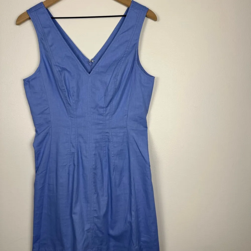 Banana Republic Linen Blend V Neck Lightweight Midi Dress Women’s Sz 4 - Image 7