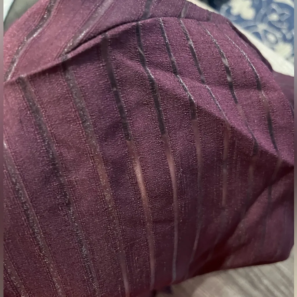 Chelsea28 burgundy Color
Stripe Wrap Blouse Size XS - Image 5