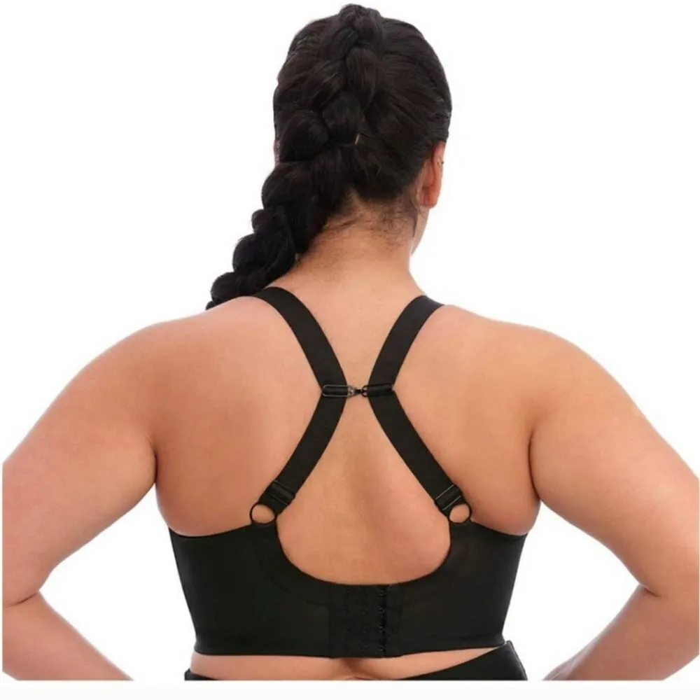 Elomi Women's Size 42DD Energise Underwire Sports Bra Black Black - Image 3