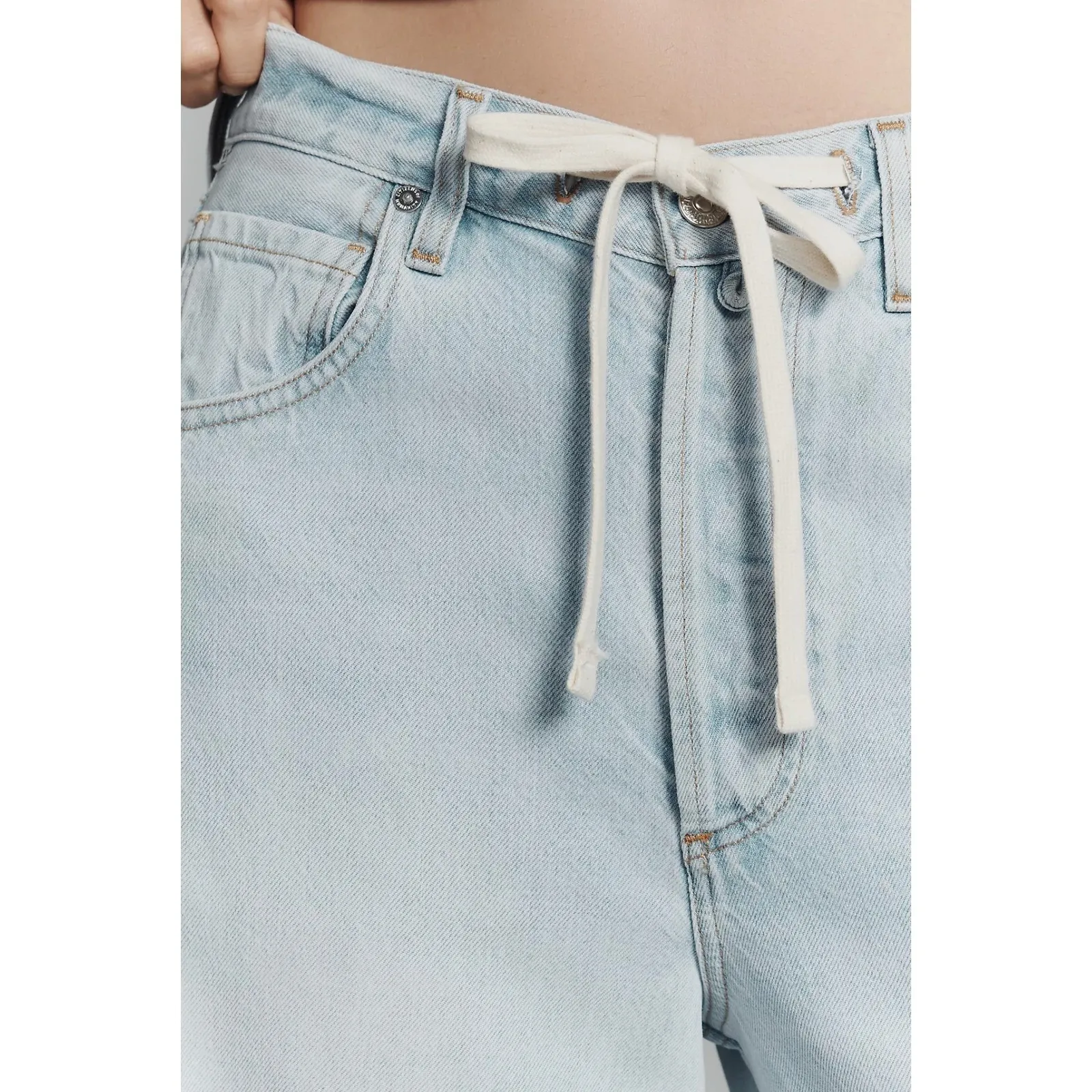 NWT Citizens of Humanity Brynn Trouser Jeans Drawstring Wide-Leg Size 30 Portola - Image 4