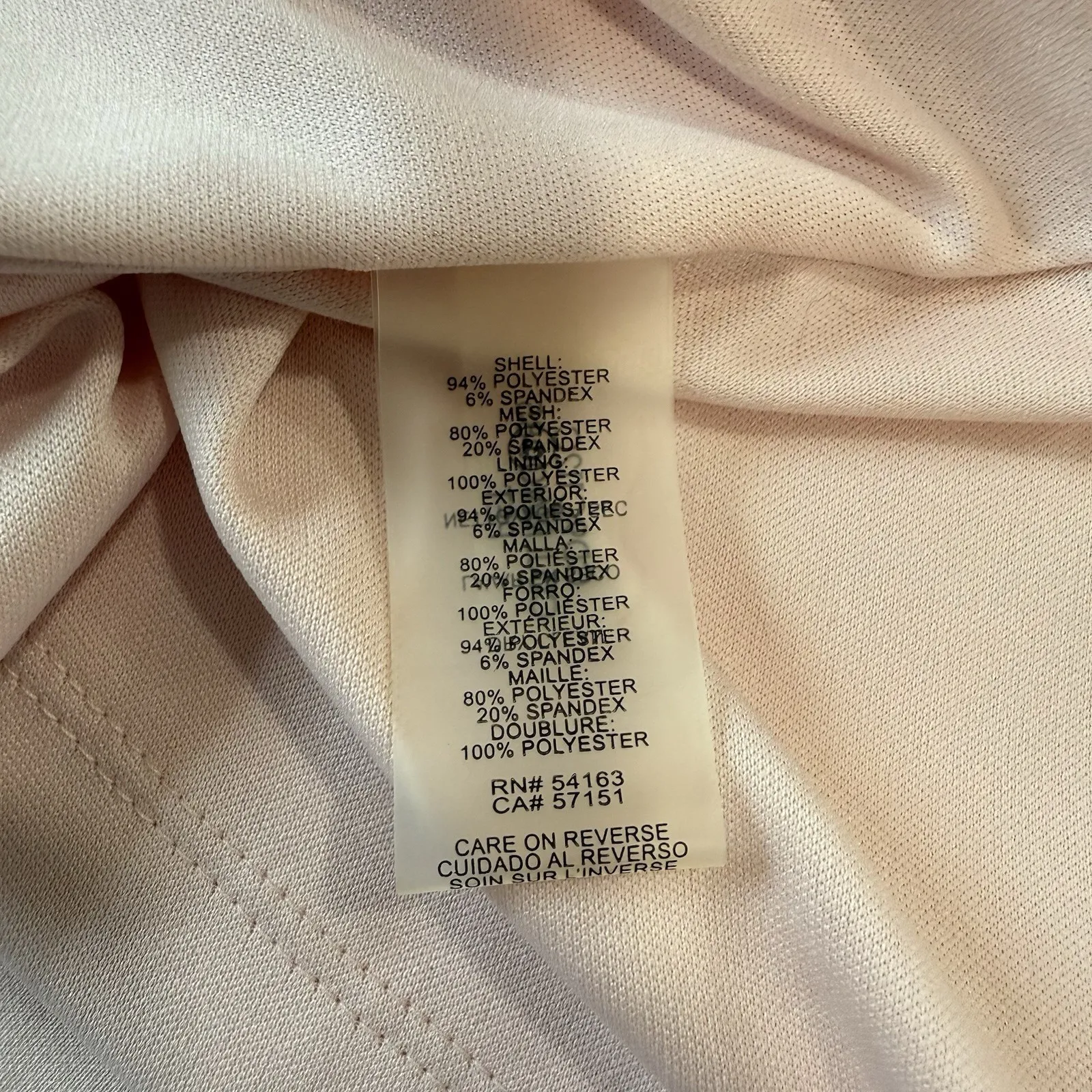 Calvin Klein Blush Pink Mesh Illusion‎ Hem Fit Flare Stretch Sleeveless Dress 14 - Image 12