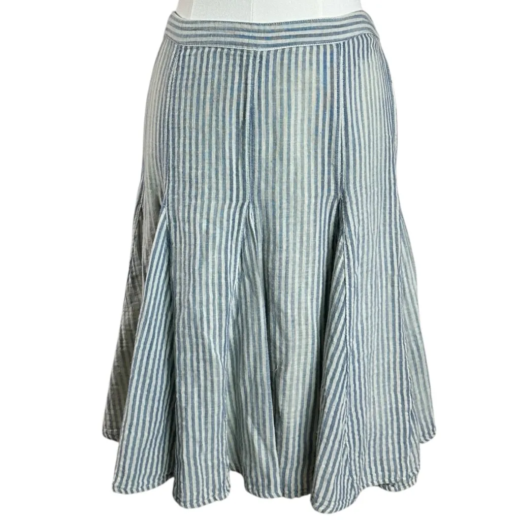 Free People Country Western Bohemian Striped Ombre Candace Midi Skirt Size Small - Image 8