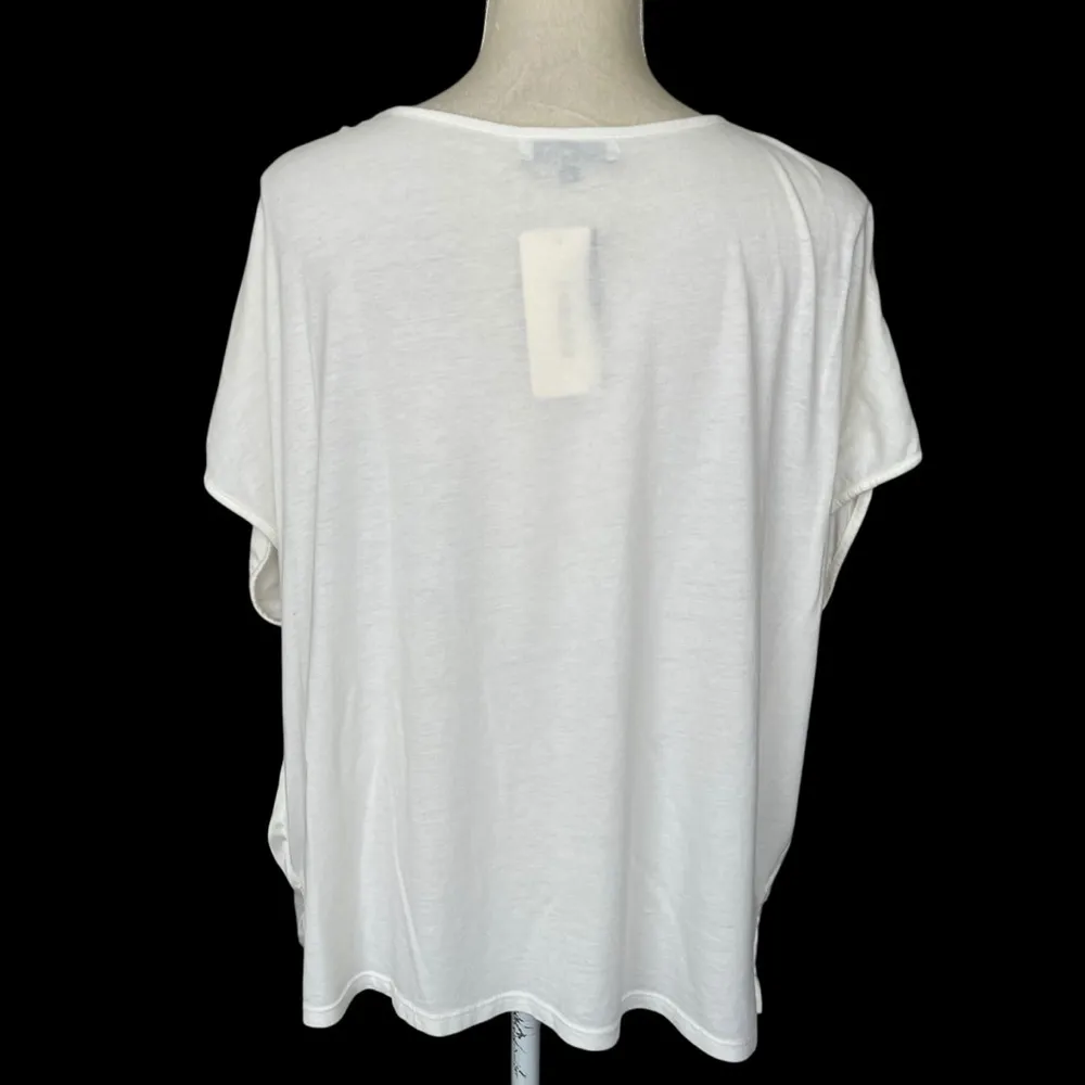 Michael Stars Elena Scoop Neck Media Boxy Tee Women’s Size M Neutral Lightweight - Image 5