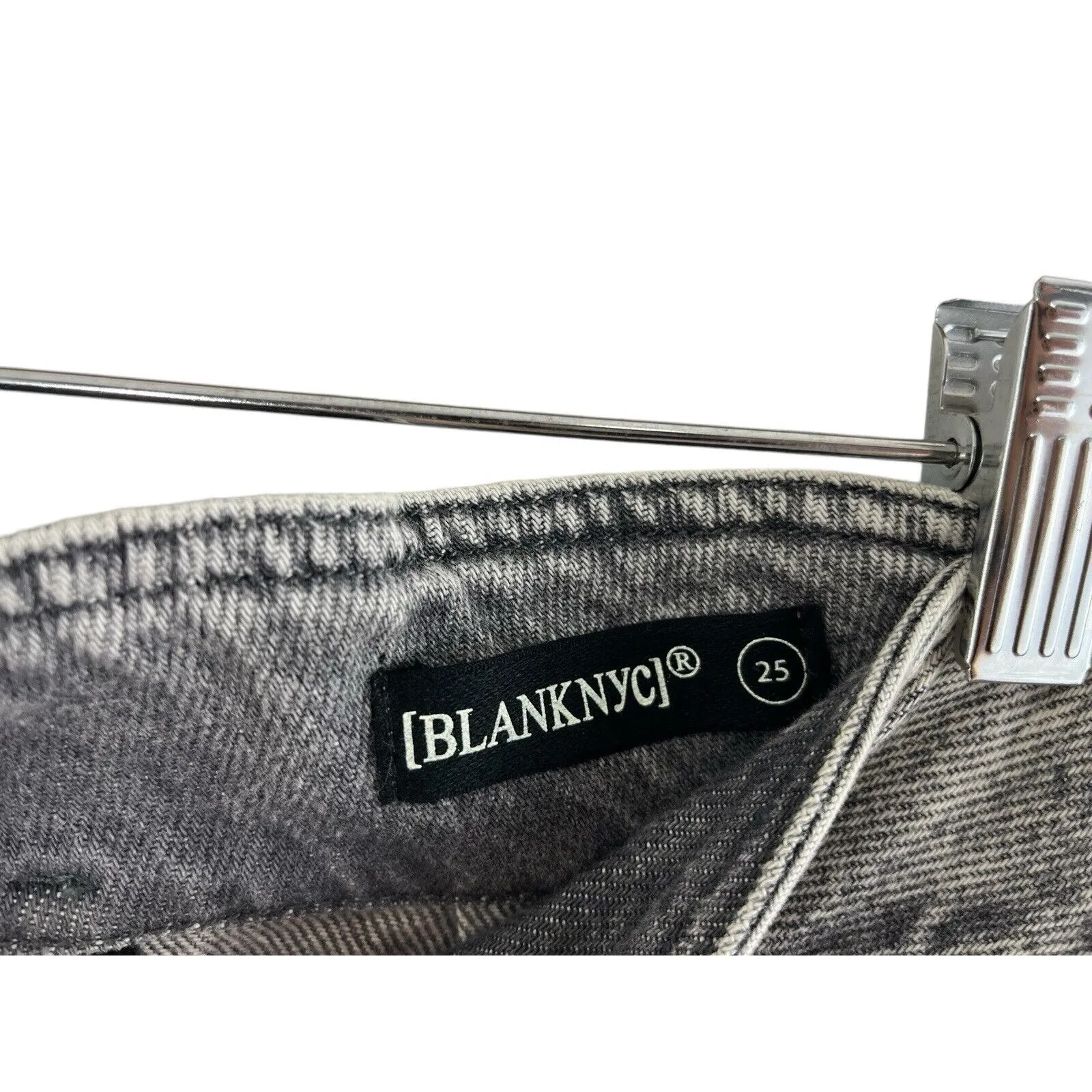 Blank NYC High Rise Shorts Denim Paper Bag Waist 25 Black Stone Wash Revolve y2k - Image 5