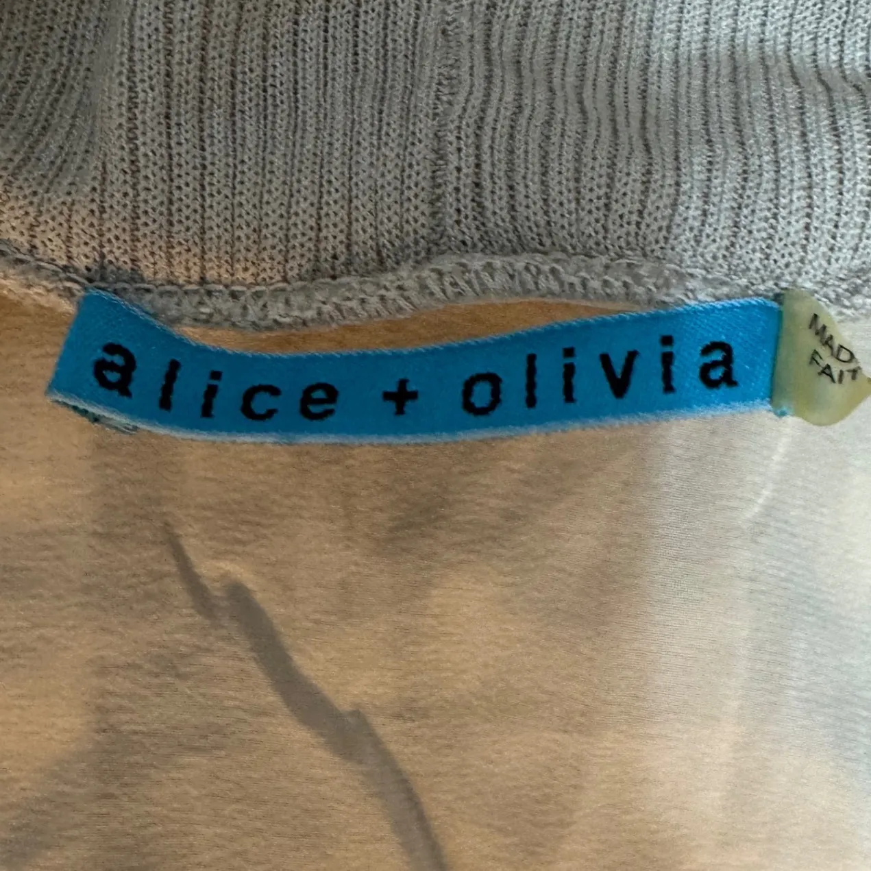 Alice + Olivia Beige Ribbed Duster Cardigan Kimono Sleeve Open Front Drape‎ - Image 4