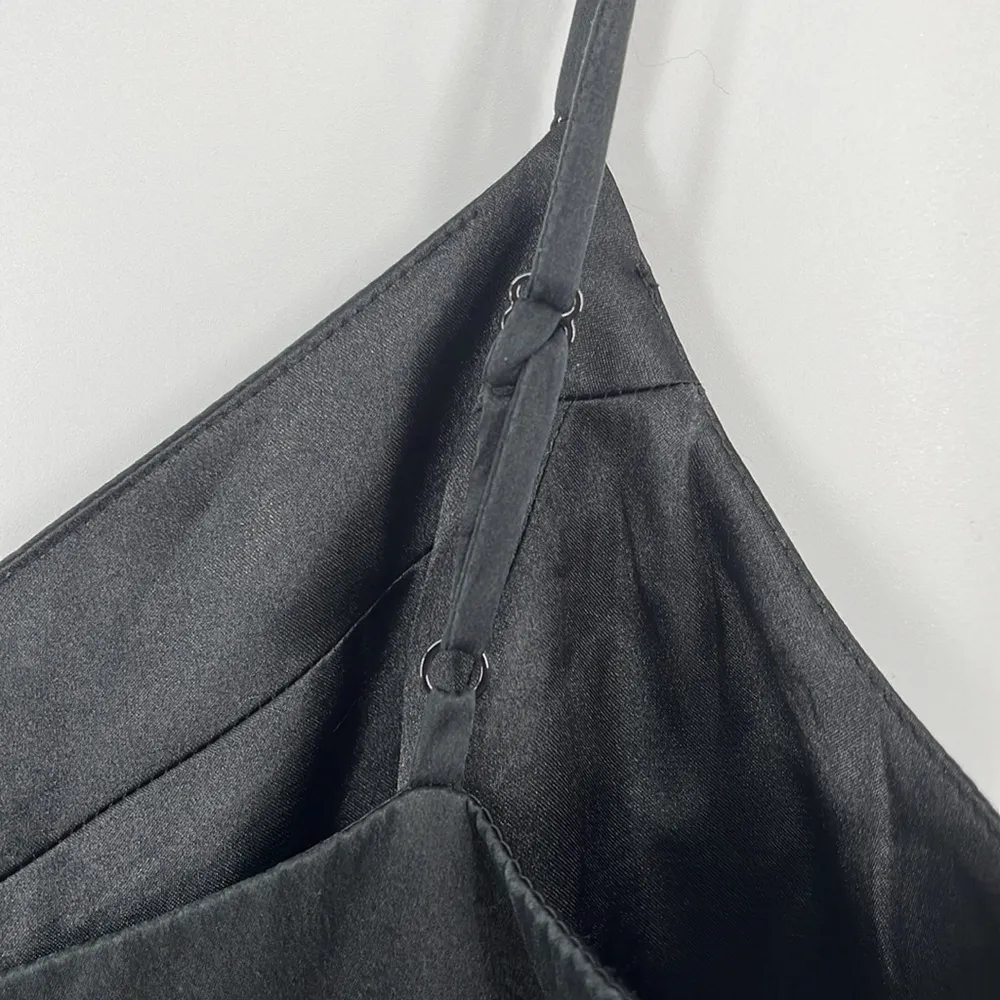 BCBGMaxazria Black & White Floral Woven Silk Dress Size 4 - Image 14