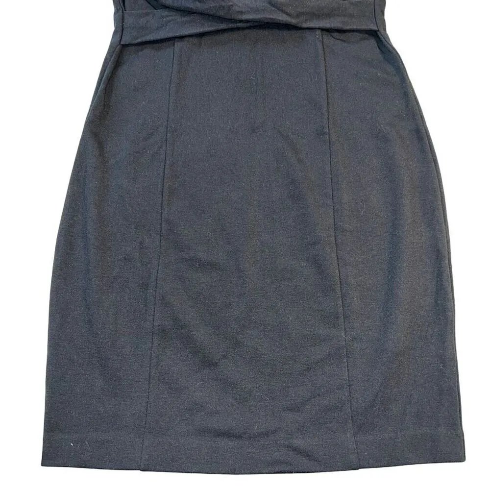 Daisy Fuentes Womens Sheath Dress V Neck Sleeveless Classic Sexy Black Large - Image 5