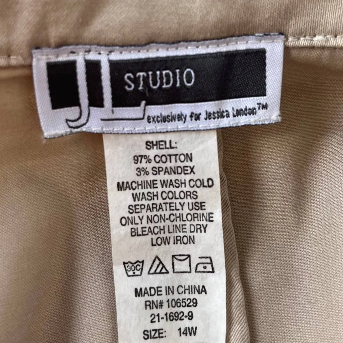 Y2K JL Studio Vintage Womens Blazer Size 14W Coquette Romantic Lace Cottagecore Tan - Image 10