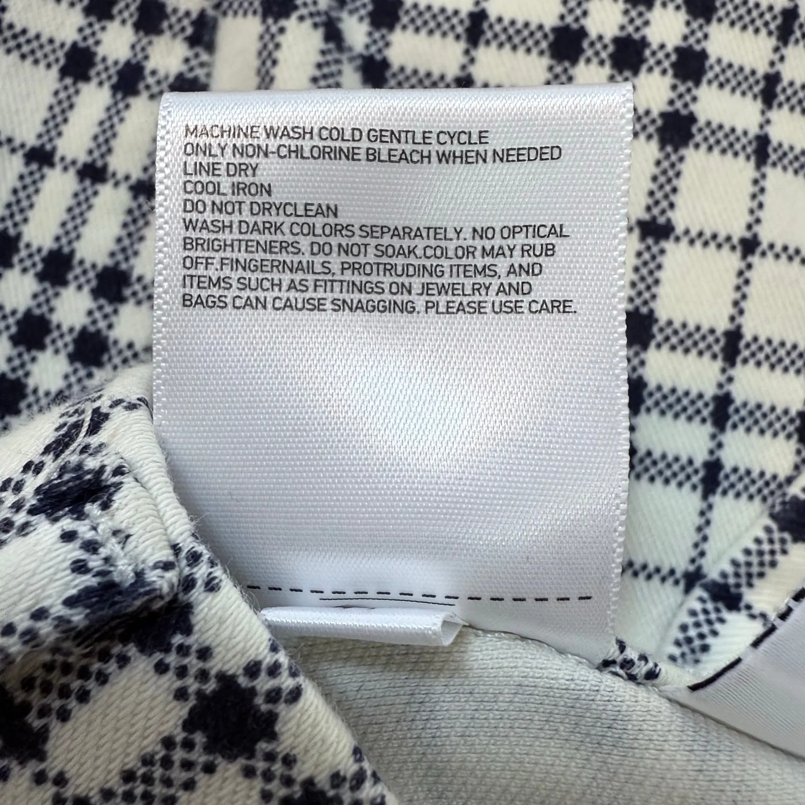 Uniqlo Plaid Pull On Leggings Knit Trousers Pants Size Small Cream & Black NWOT - Image 8