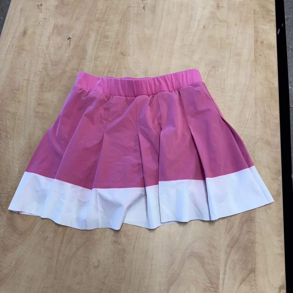 Varley Chase High Rise Pleated Skort 14” Vibrant Pink & White Tennis Prep Girly - Image 5