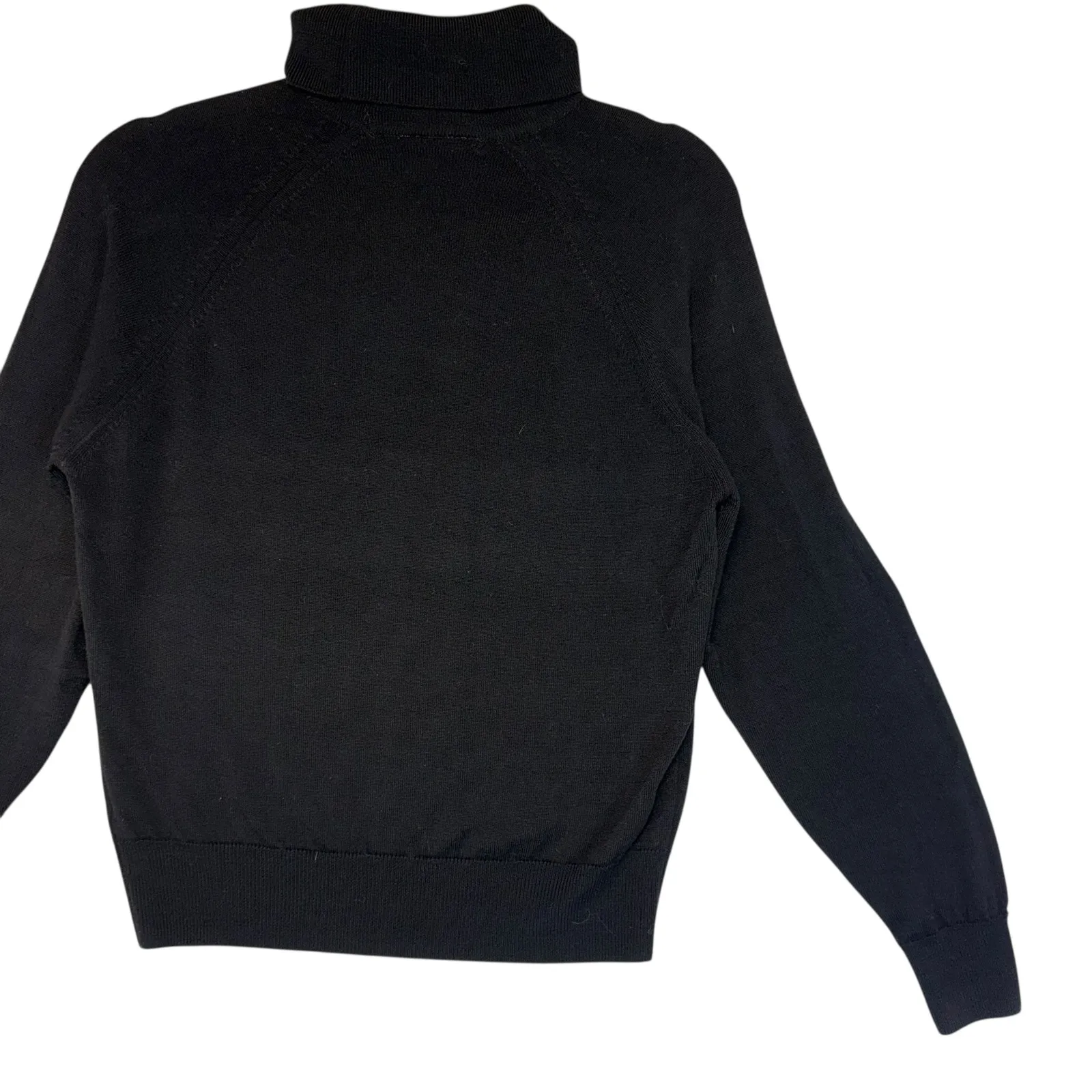 Edinburgh Pure Wool washable Lambswool Black Turtleneck Sweater Classic staple M Size M - Image 8