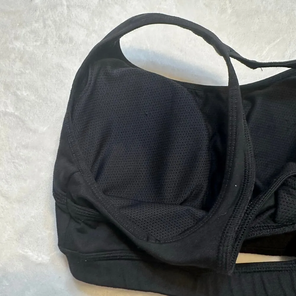 Athleta Black Sports Bra Sz S Athleta Triple Dare Sports Bra Black - Image 4