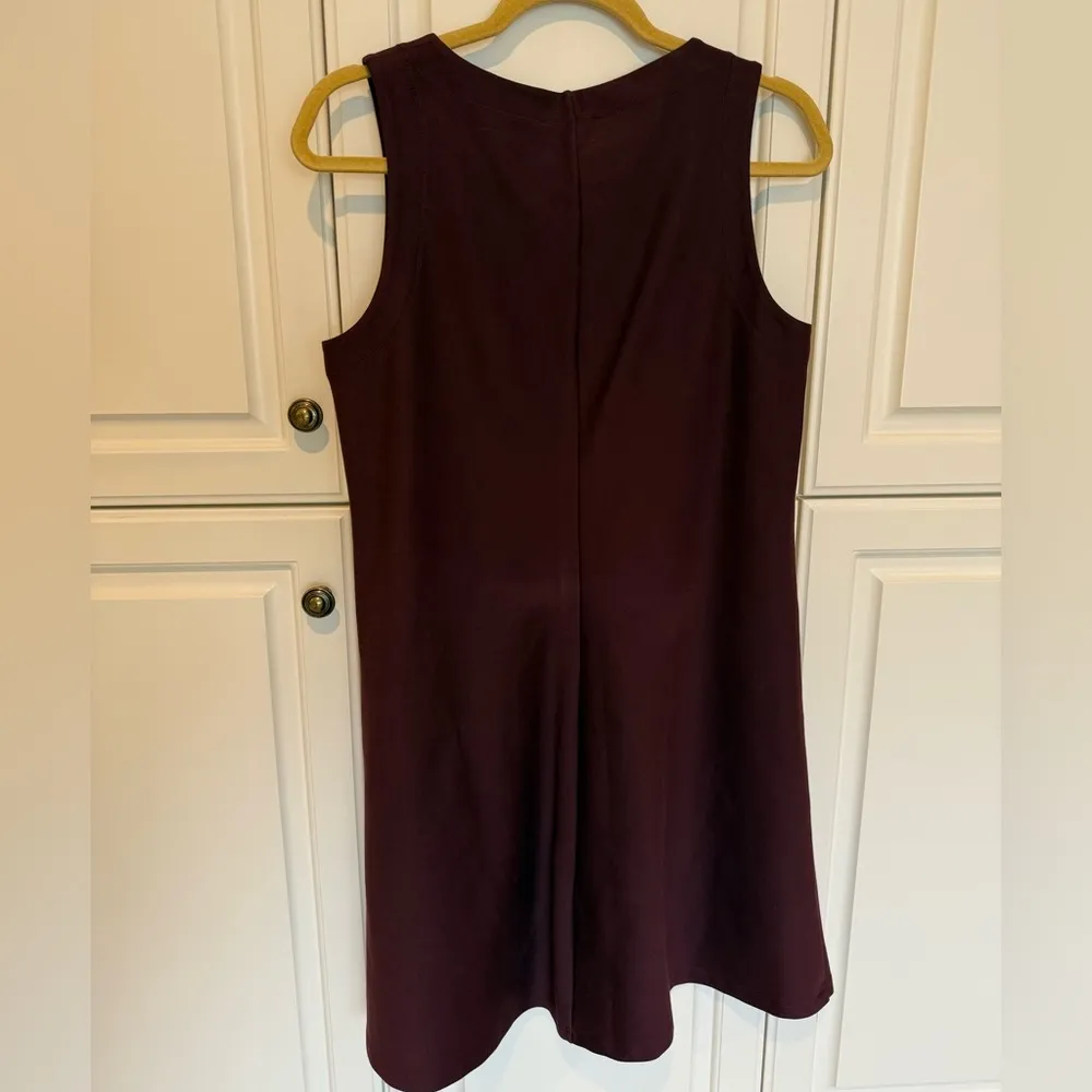 COS Women's Maroon Dress Sleeveless Size Small Business Casual Cotton Comfy - Image 2