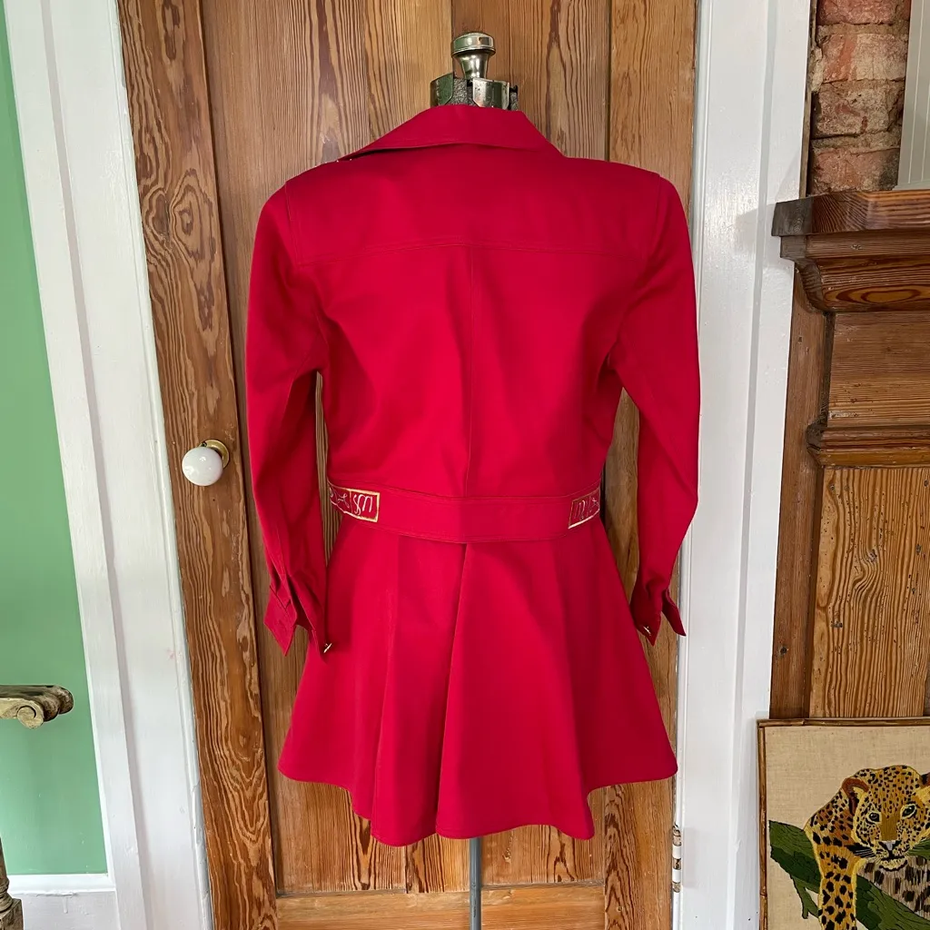 Rare Vintage Christian Llinares Celestial Astrology Dress & Jacket Set Y2K Sz S Red - Image 4