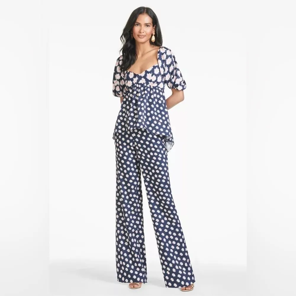 SACHIN + BABI Lana Pant In Navy And Pink Floral - Image 4