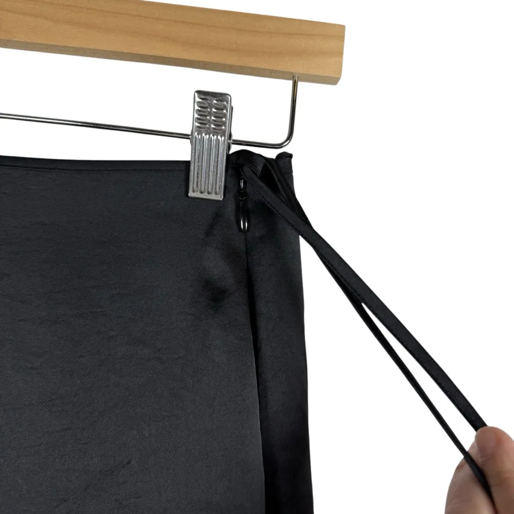 Wilfred by Aritzia Elixir Satin Mini Skirt in Black Size 00 - Image 3