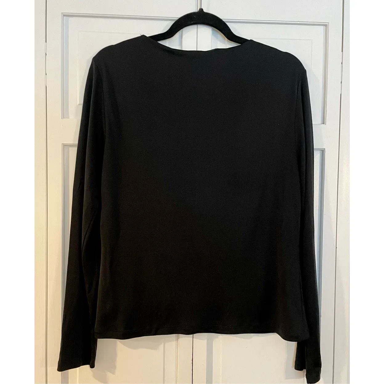 Pendleton black vintage silk long sleeve top M - Image 8