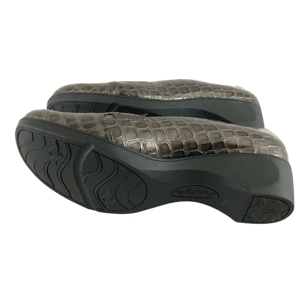 Soft Style Womens Loafers Slip On Faux Leather Crocodile Print Brown Size 8.5 - Image 4