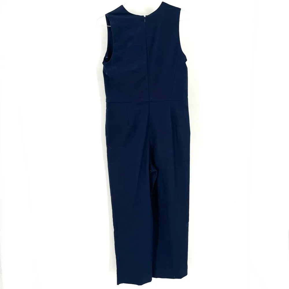 EVERLANE NWT The Structured Cotton Navy Business Casual Classic Pant Jumpsuit - Image 8