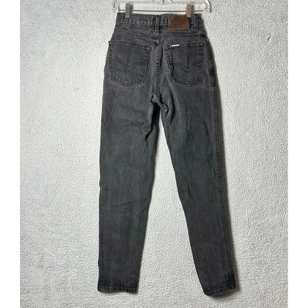 Harley Davidson‎ Jeans Womens 2 Black Biker Blues High Rise Straight Boyfriend - Image 2
